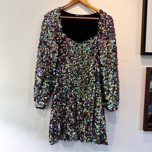 Sequin Party Dress - Multicolor